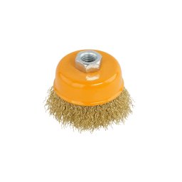 Perie cupa din sarma ROTOR 75 mm M14 pentru polizor unghiular, otel durabil