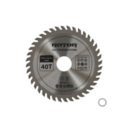 Disc pentru taiere lemn Rotor 115 x 22,23 mm, 40 dinti (40T), taiere fina