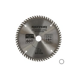 Disc circular pentru taiere lemn ROTOR 165 mm, 60T, cu adaptor 20/16