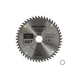 Disc circular pentru taiere lemn Rotor 210 mm, 48T, prindere 30/25 mm cu adaptor
