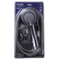 Set cap de dus cu furtun inox 150 cm, crom, Flow FPDF-2C
