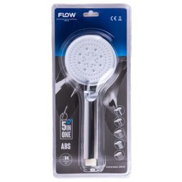 Cap de dus multifunctional 5 în 1 Flow FPD-5C, ABS cromat, 5 jeturi