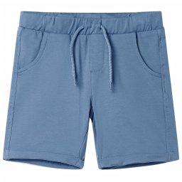 Pantaloni scurti pentru copii cu snur, albastru închis, 140 GartenMobel Dekor