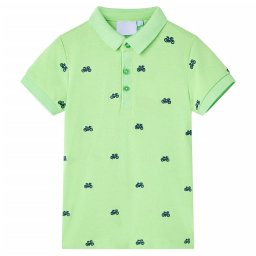 Tricou polo pentru copii, verde neon, 116 GartenMobel Dekor