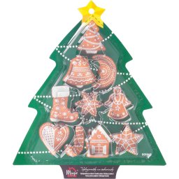 Set 10 forme decupat fursecuri de Craciun MagicHome, inox