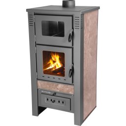 Soba teracota Strend Pro Taurus cu cuptor, 12 kW, mocca, evacuare 120 mm