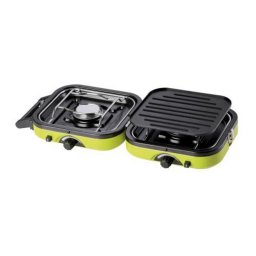 Aragaz de camping Meva Dual Compact cu 2 arzatoare, pe cartus