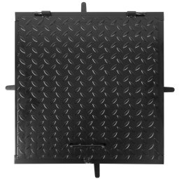 Capac canalizare MC60 600x600 mm, negru, cu închidere, max. 150 kg