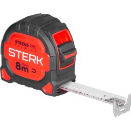 Ruleta profesionala Strend Pro Sterk 8 m, banda lata 27 mm, cu magnet