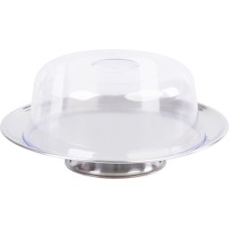 Cutie pentru tort MagicHome din inox cu capac transparent, 31 cm