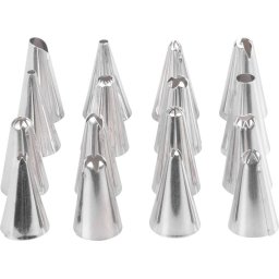 Set 16 duiuri pentru decorare MagicHome din inox, mix modele