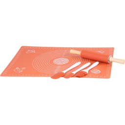 Set de copt MagicHome, 5 piese din silicon: sucitor, 2 spatule, pensula si covoras