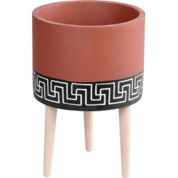 Ghiveci decorativ MagicHome cu mozaic, teracota, pe picioare, 31 cm