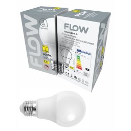 Bec LED A60 10W E27, 4000K lumina neutra, 900 lm, Flow FBLA6010W-N