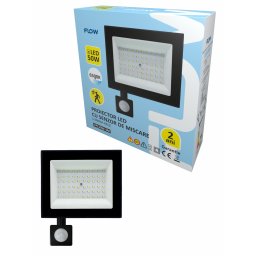 Proiector LED 50W cu senzor de miscare, 6500K lumina rece, IP65 Flow