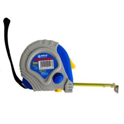 Ruleta cauciucata 3 m x 16 mm cu 3 blocaje, clema de curea Proline