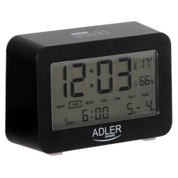Ceas desteptator de masa Adler cu 3 alarme, ecran mare, negru
