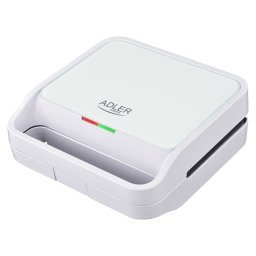 Sandwich maker 2 în 1 Adler AD 3070, alb, placi antiaderente, 850W