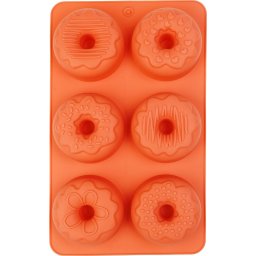 Forma din silicon MagicHome pentru copt 6 gogosi (donut), 27x16x3 cm, BPA Free
