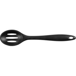 Lingura de servire cu fante MagicHome din silicon negru, 27,3 cm