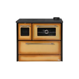 Sporak pe lemne Omega 701-G cu geam, cappuccino, evacuare dreapta