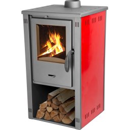Soba pe lemne Thalia Pella S rosie, 5,4 kW, randament 81,4%