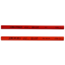 Creion de tamplarie din grafit Koh-I-Noor 17,5 cm, rosu, pentru marcare