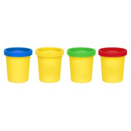 Plastilina Heroes, set 4 culori x 40 g, non-toxica, nu se lipeste