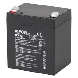 Acumulator stationar AGM VRLA 12V 4Ah Vipow pentru UPS, alarma si backup