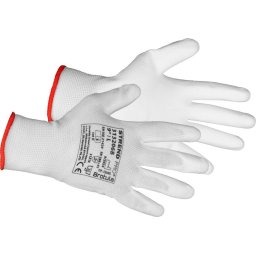 Manusi de gradinarit Strend Pro Brotula White 09/L, albe, cu blister