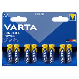Baterii alcaline AA Varta Longlife Power LR06, blister 8 bucati