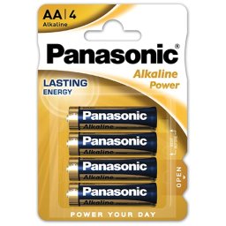 Set 4 baterii alcaline Panasonic AA LR06, energie de durata