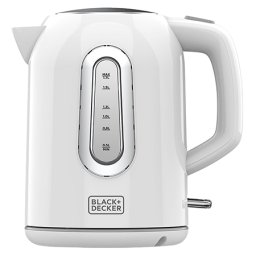 Fierbator electric Black+Decker 1,7L, 2200W, alb, baza 360°