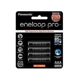 Set 4 acumulatori AAA Panasonic Eneloop Pro 930 mAh, Ni‑MH, preîncarcati