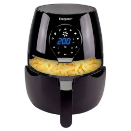 Air fryer digital Beper 5L, 1450W, 7 programe, temperatura 80–200°C