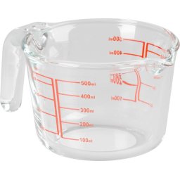 Cana gradata MagicHome din sticla cu cioc, 500 ml, pentru masurare precisa