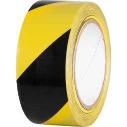 Banda avertizare PVC Strend Pro galben/negru 50 mm x 33 m, autoadeziva