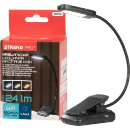 Lampa LED pentru citit Strend Pro cu clema, USB, 24 lm, 3 nuante