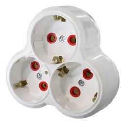 Triplu stecher adaptor cu 3 prize, model compact pentru casa si birou