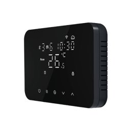 Termostat smart Wi‑Fi Isnatch Soft Touch, panou tactil negru, 230V