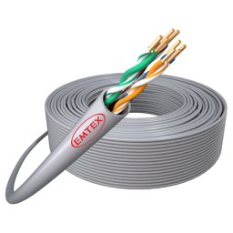 Cablu UTP Cat5e din cupru 24AWG, rola 305 m, Emtex pentru retele