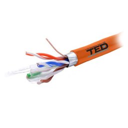 Cablu retea FTP Cat 6 cupru 0,56 mm LSZH, rola 305 m TED Electric