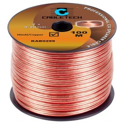 Cablu difuzor transparent din cupru 2x0,20 mm², rola 100 m