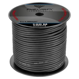 Cablu difuzor rotund Azusa 2x1.5mm² cu bumbac, rola 100 m