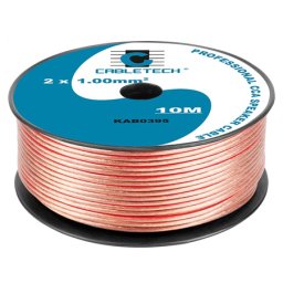 Cablu difuzor CCA 2x1.0 mm transparent, rola 10 m pentru boxe