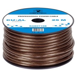 Cablu de putere CU-AL 12GA, 25 m, 3.31 mm², izolatie neagra