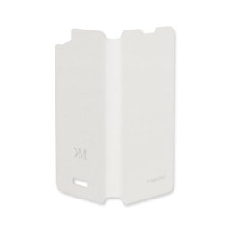 Husa flip alba pentru telefon Kruger&Matz Flow, tip cover