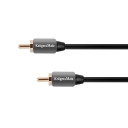 Cablu audio RCA-RCA Kruger&Matz, 1,8 m, conectori metalici