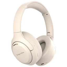 Casti wireless Kruger&Matz F8A cu ANC, Bluetooth 5.4, 50h, bej