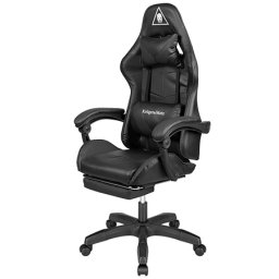 Scaun gaming Kruger&Matz GX-150 negru, spatar 145° si perne incluse